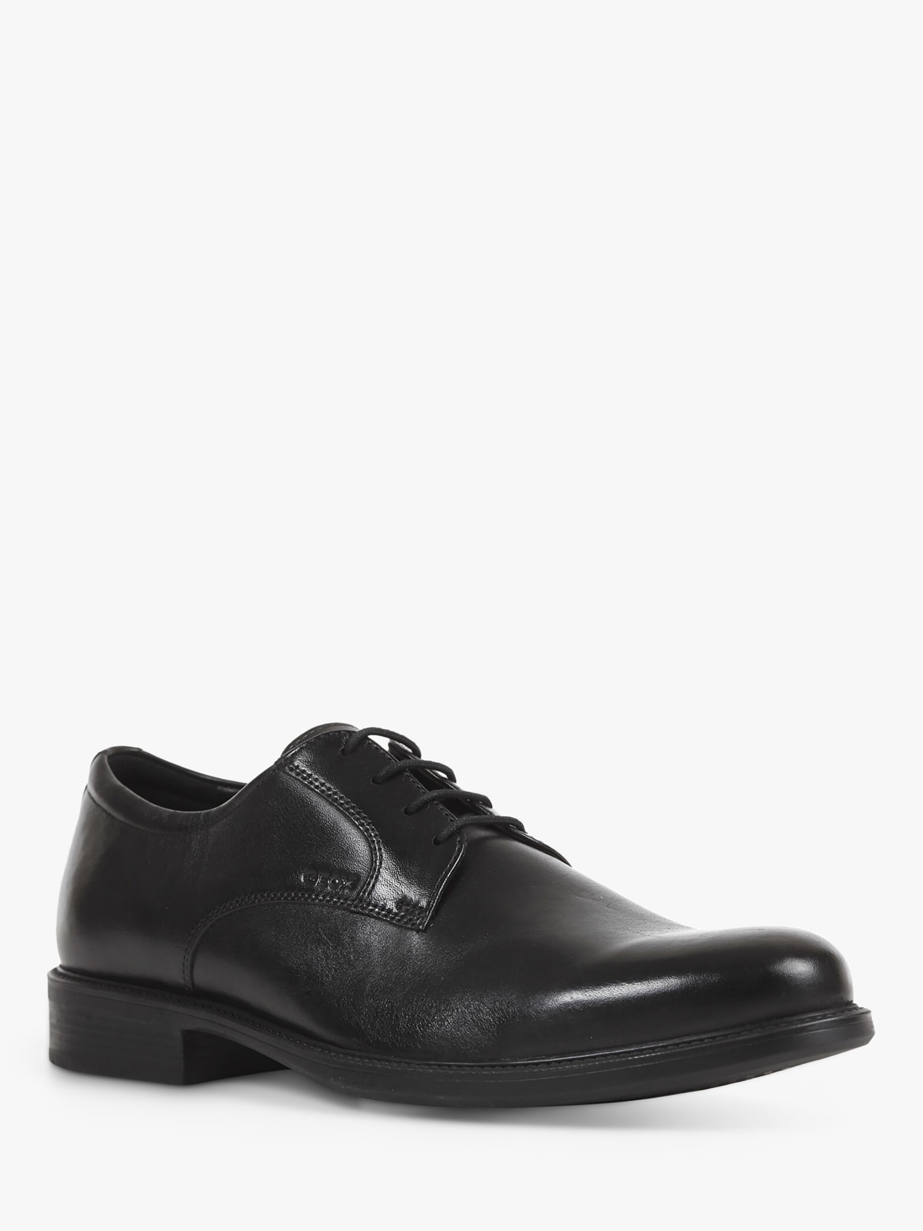 Esquiar Deslumbrante Alivio Geox Carnaby Leather Lace Up Derby Shoes, Black at John Lewis & Partners