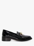 Dune Greenfield Leather Snaffle Trim Loafers, Black
