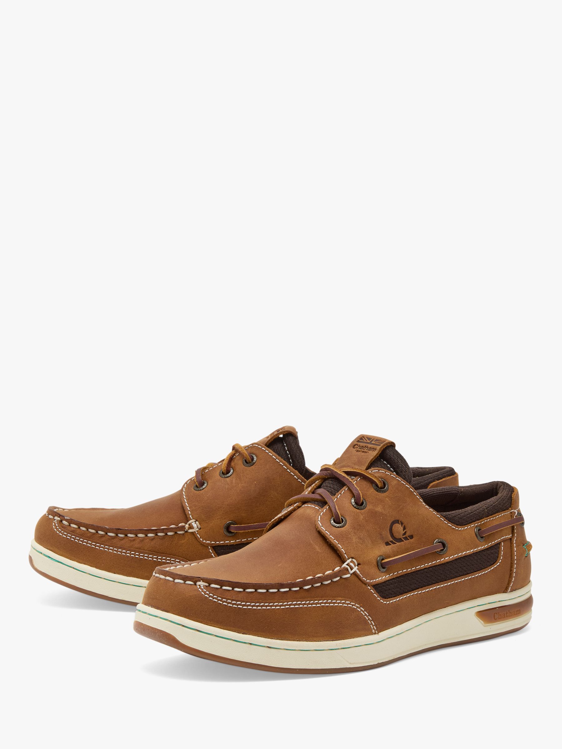 Chatham Buton G2 Leather Deck Shoes, Walnut, 7