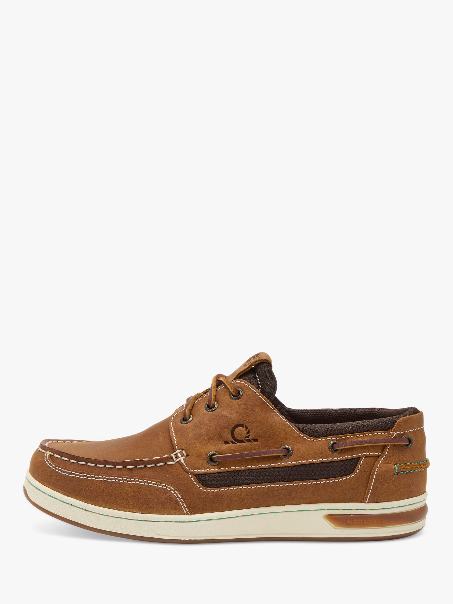 Chatham Buton G2 Leather Deck Shoes, Walnut, 7