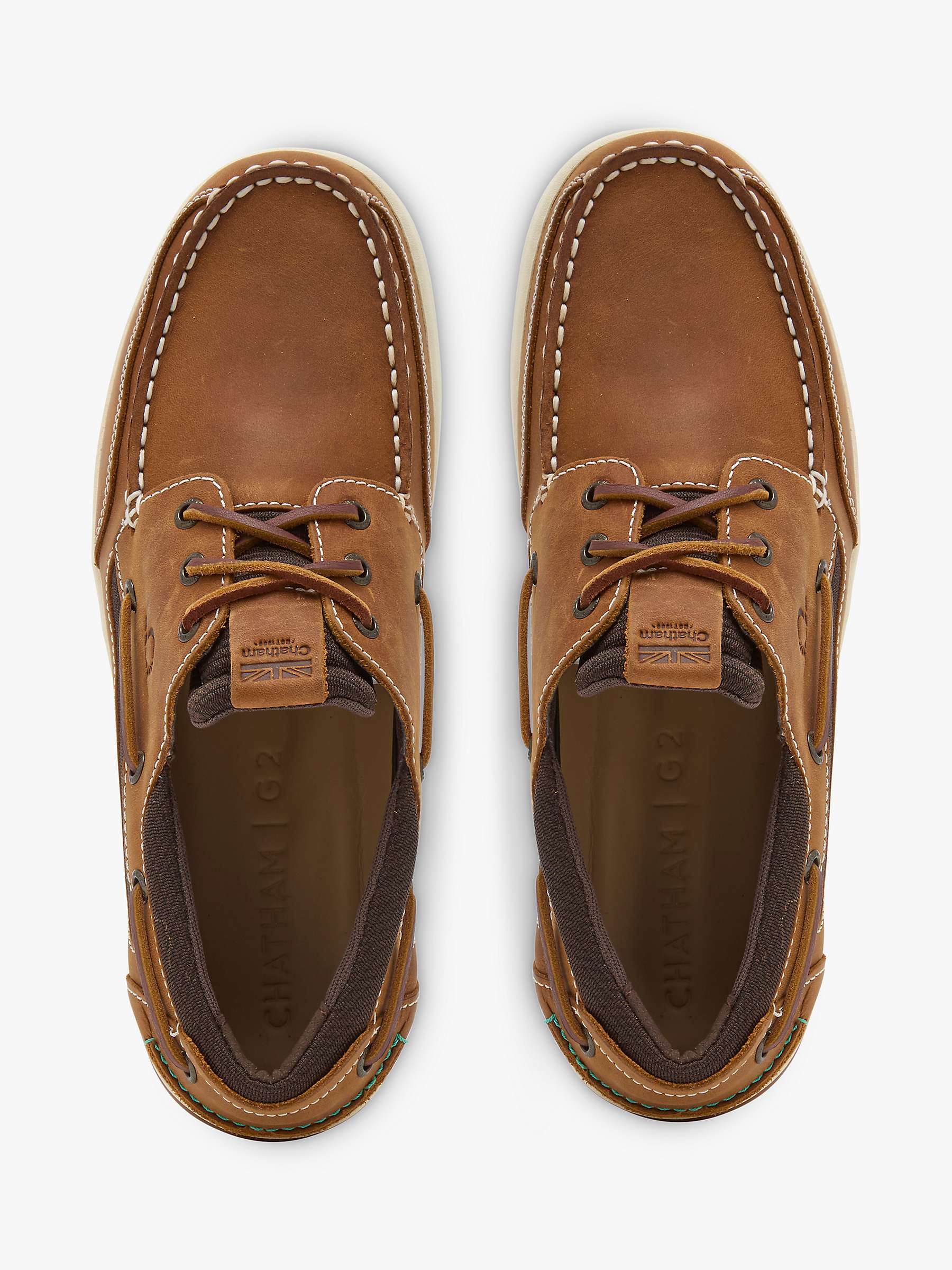 Buy Chatham Buton G2 Leather Deck Shoes, Walnut Online at johnlewis.com
