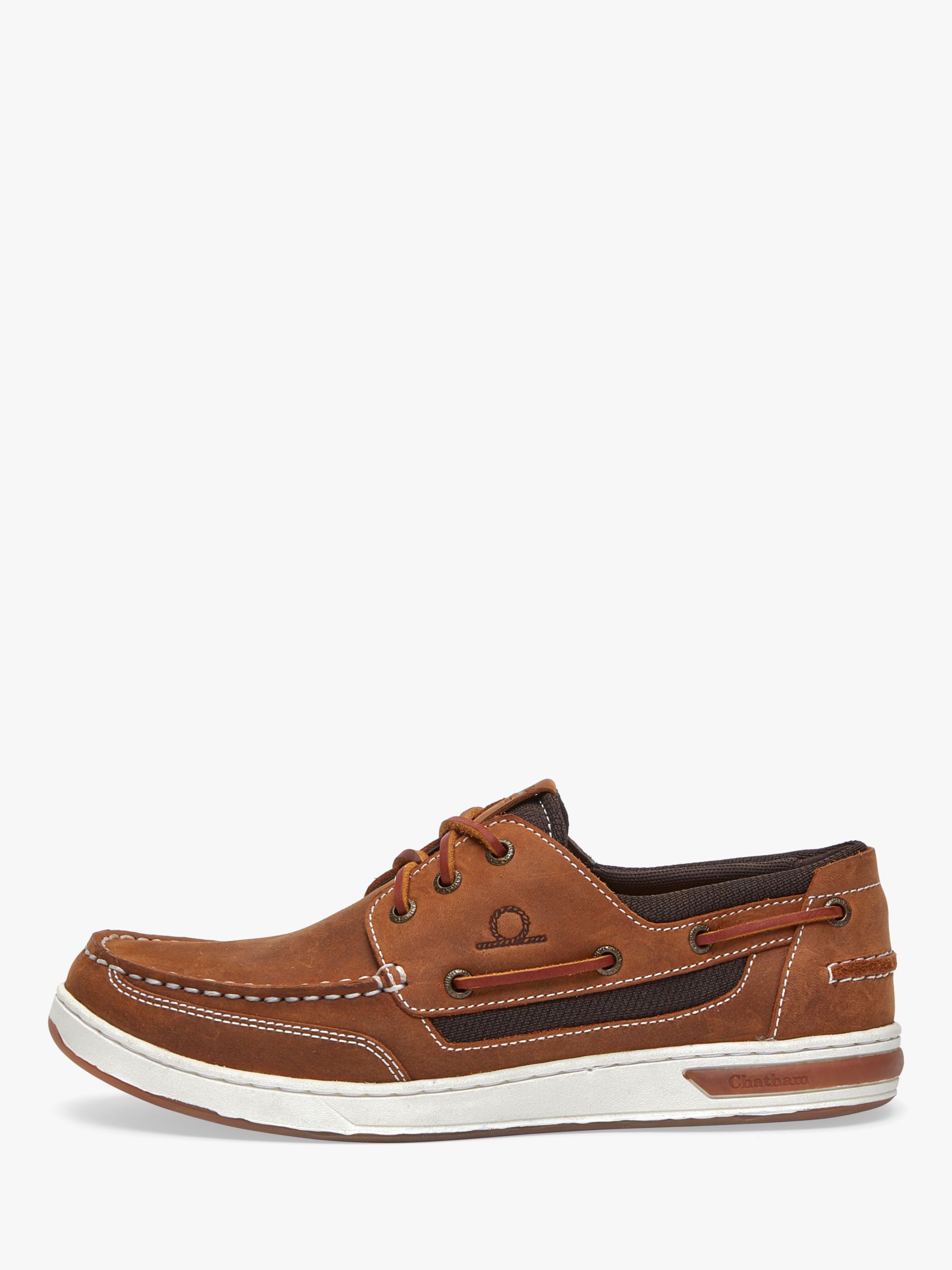 Chatham Buton G2 Leather Deck Shoes, Walnut at John Lewis & Partners