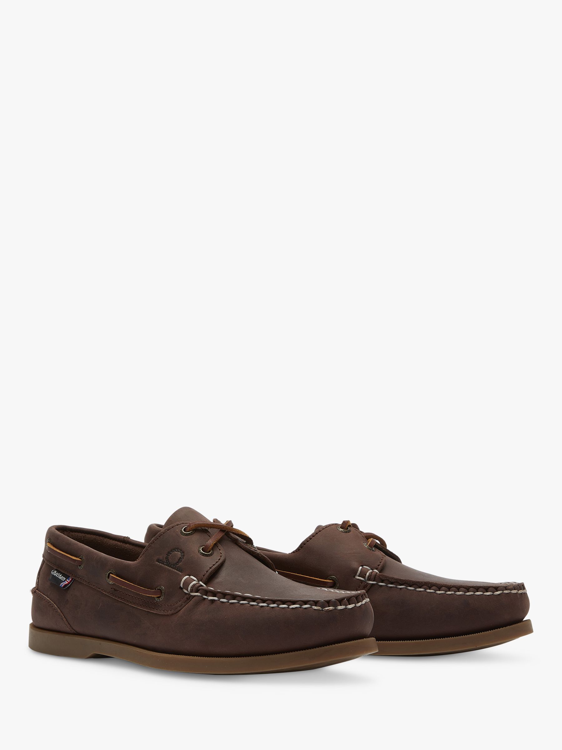 Chatham Deck II G2 Leather Boat Shoes, Chocolate, 7