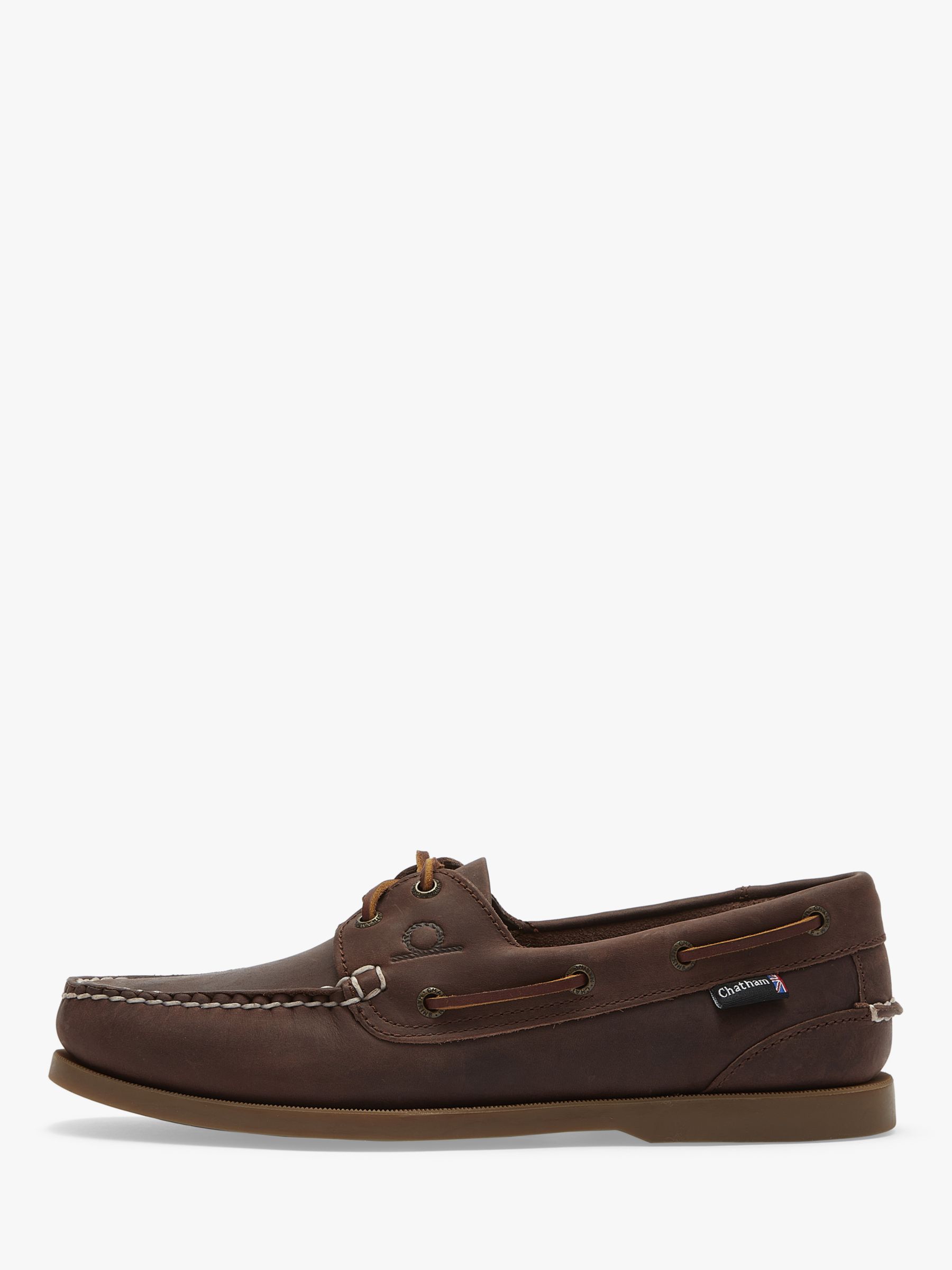 Chatham Deck II G2 Leather Boat Shoes, Chocolate, 7