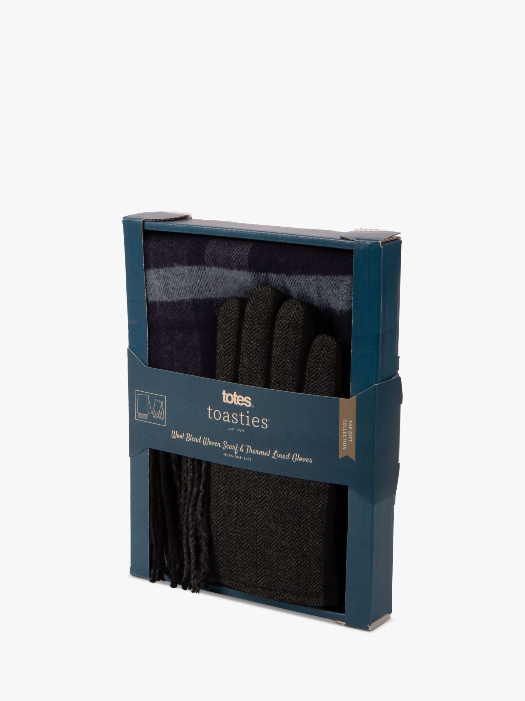 totes Check Scarf and Gloves Set, Multi at John Lewis & Partners