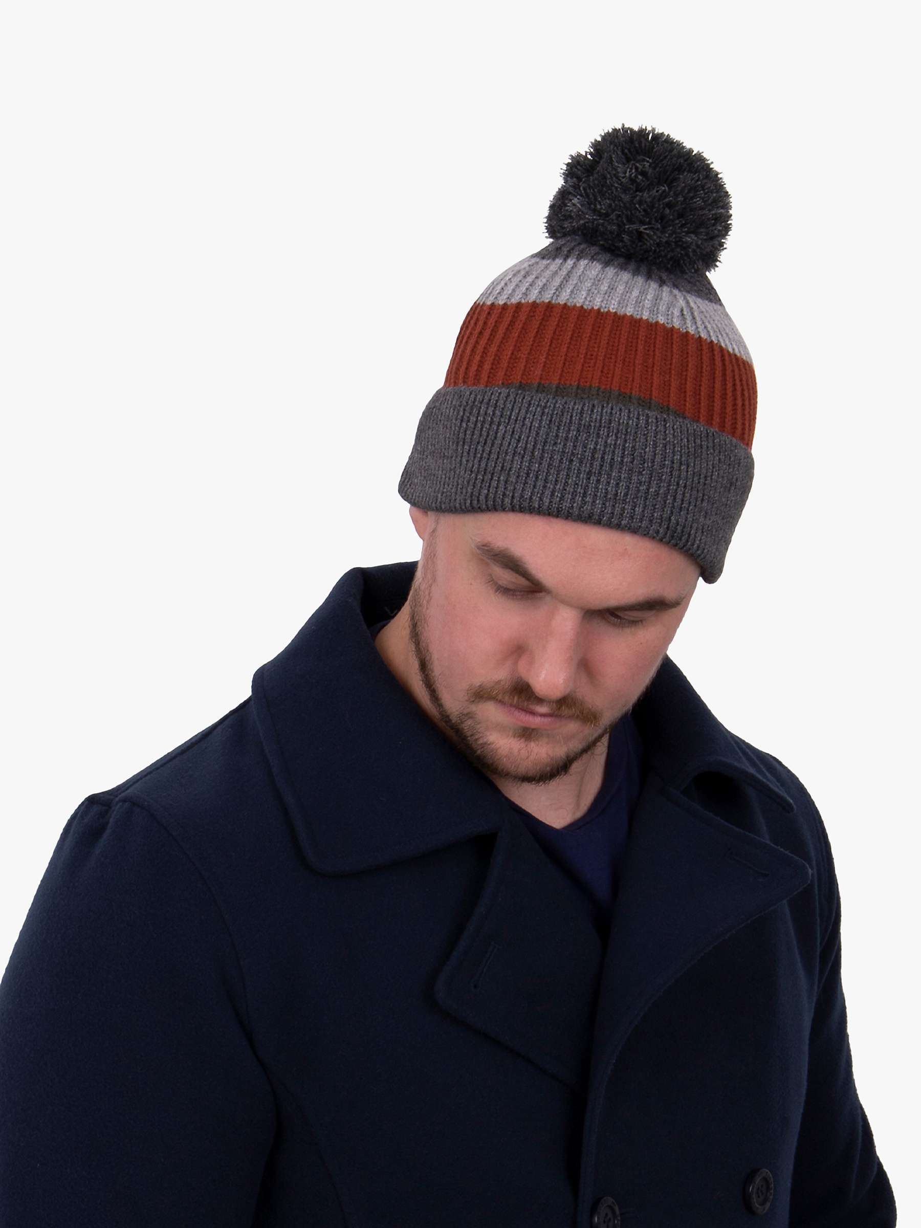 Buy totes Rib Knit Pom Beanie Hat, Multi Online at johnlewis.com