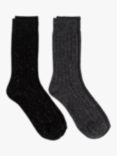totes Wool Blend Socks, Pack of 2, Charcoal/Black