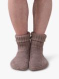 totes Nordic Handcrafted Boot Slipper Socks, Brown