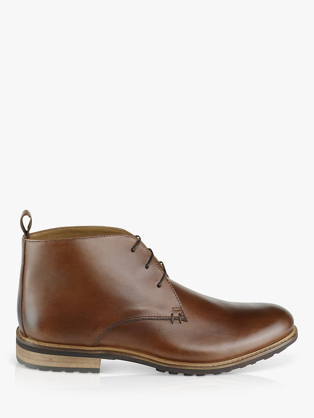 Silver Street London Ludgate Leather Chukka Boots, Brown at John Lewis ...