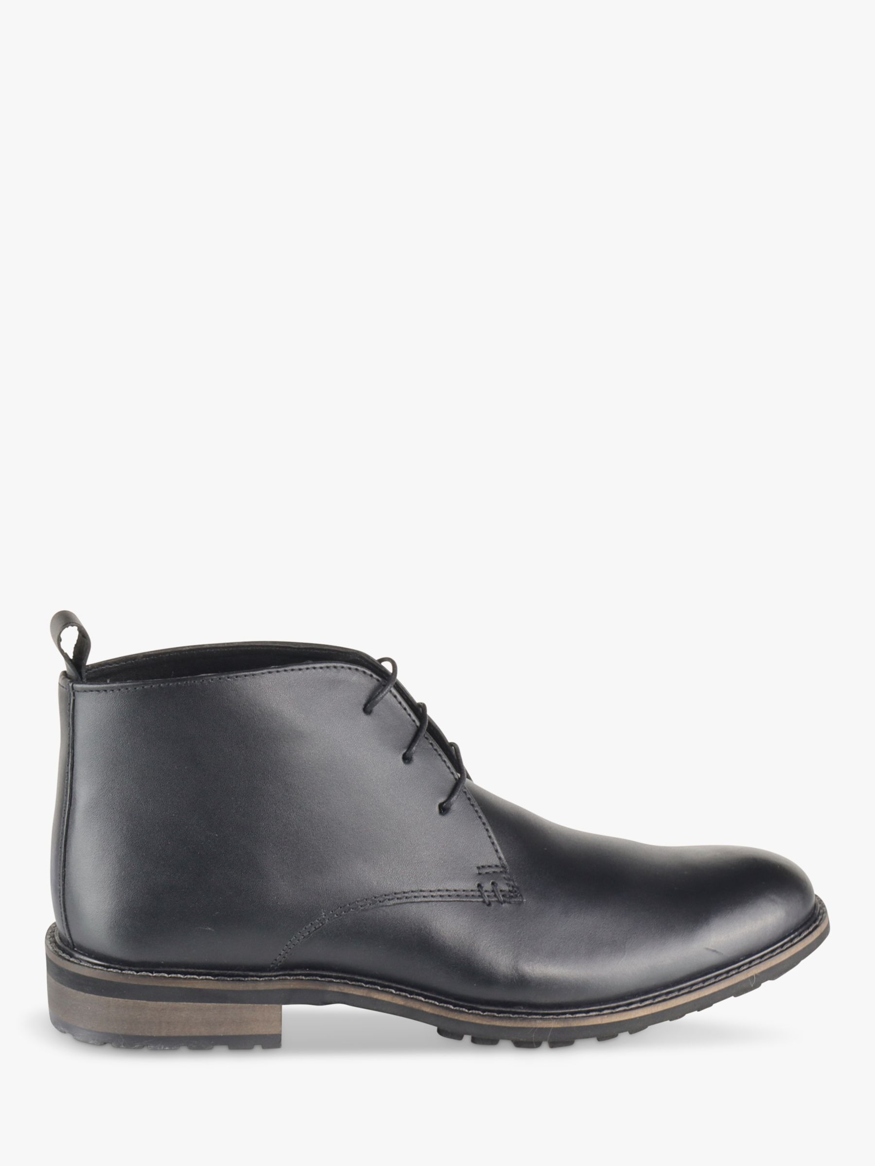 Silver Street London Ludgate Leather Chukka Boots, Black, 7
