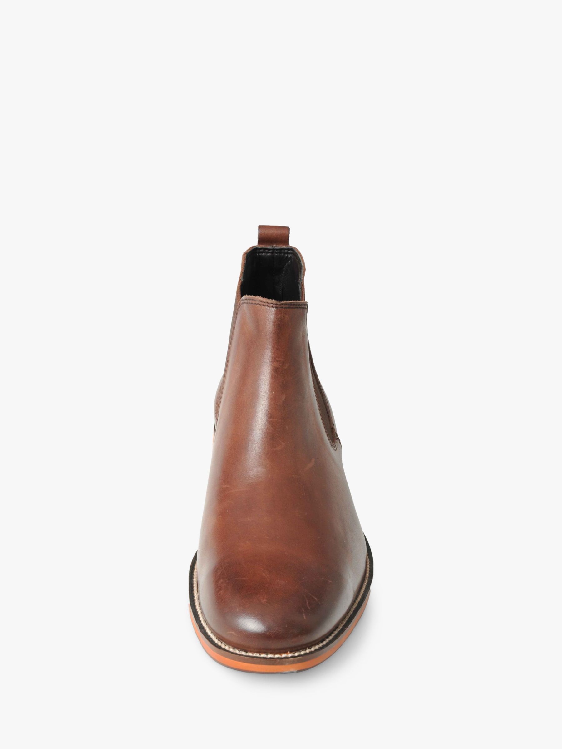 Silver Street London Argyll Leather Chelsea Boots, Brown at John Lewis ...