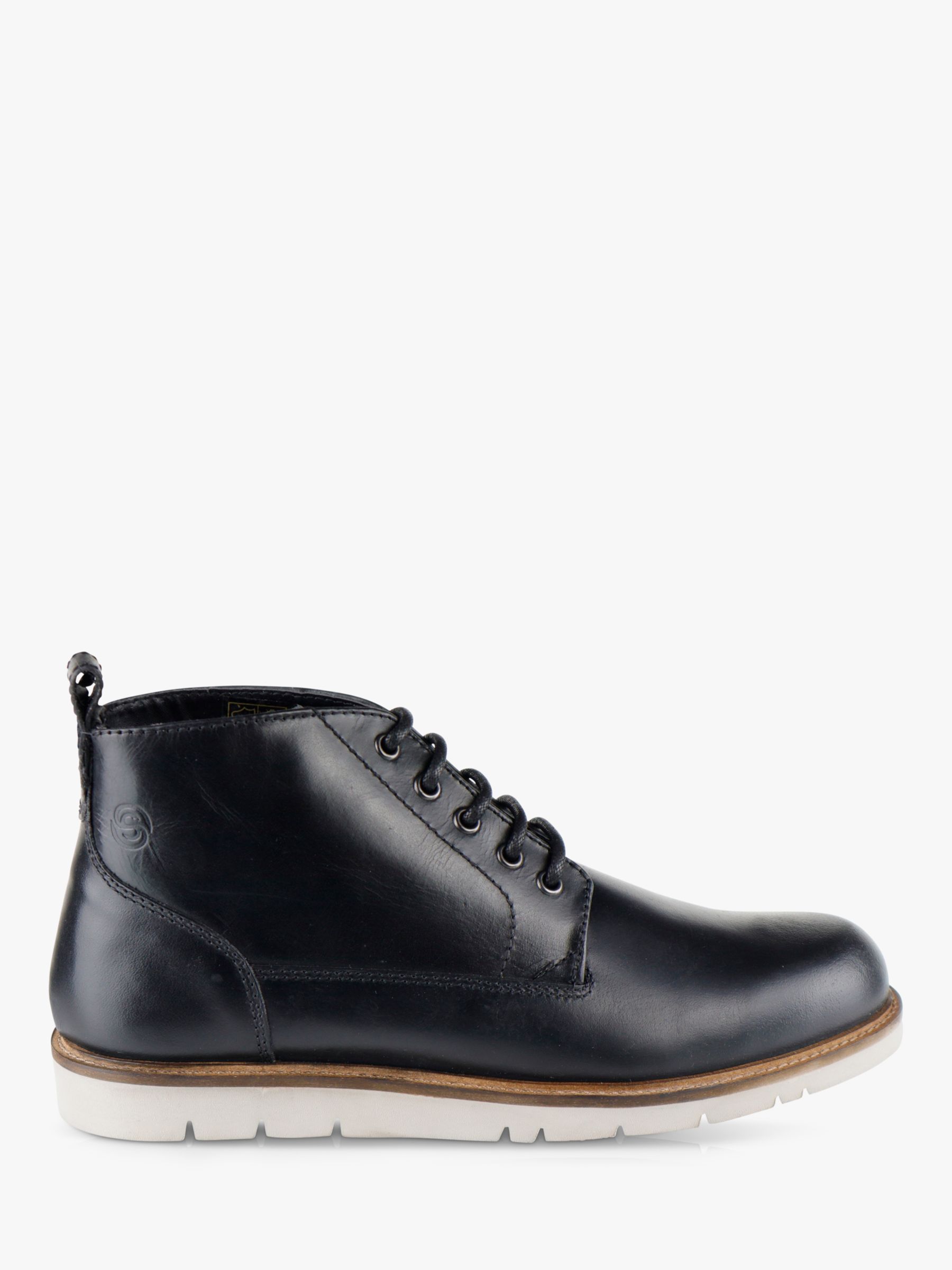 Silver Street London Alderman Lace Up Leather Chukka Boots, Black, 7