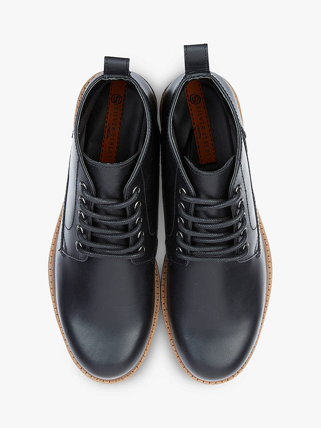 Silver Street London Alderman Lace Up Leather Chukka Boots, Black 