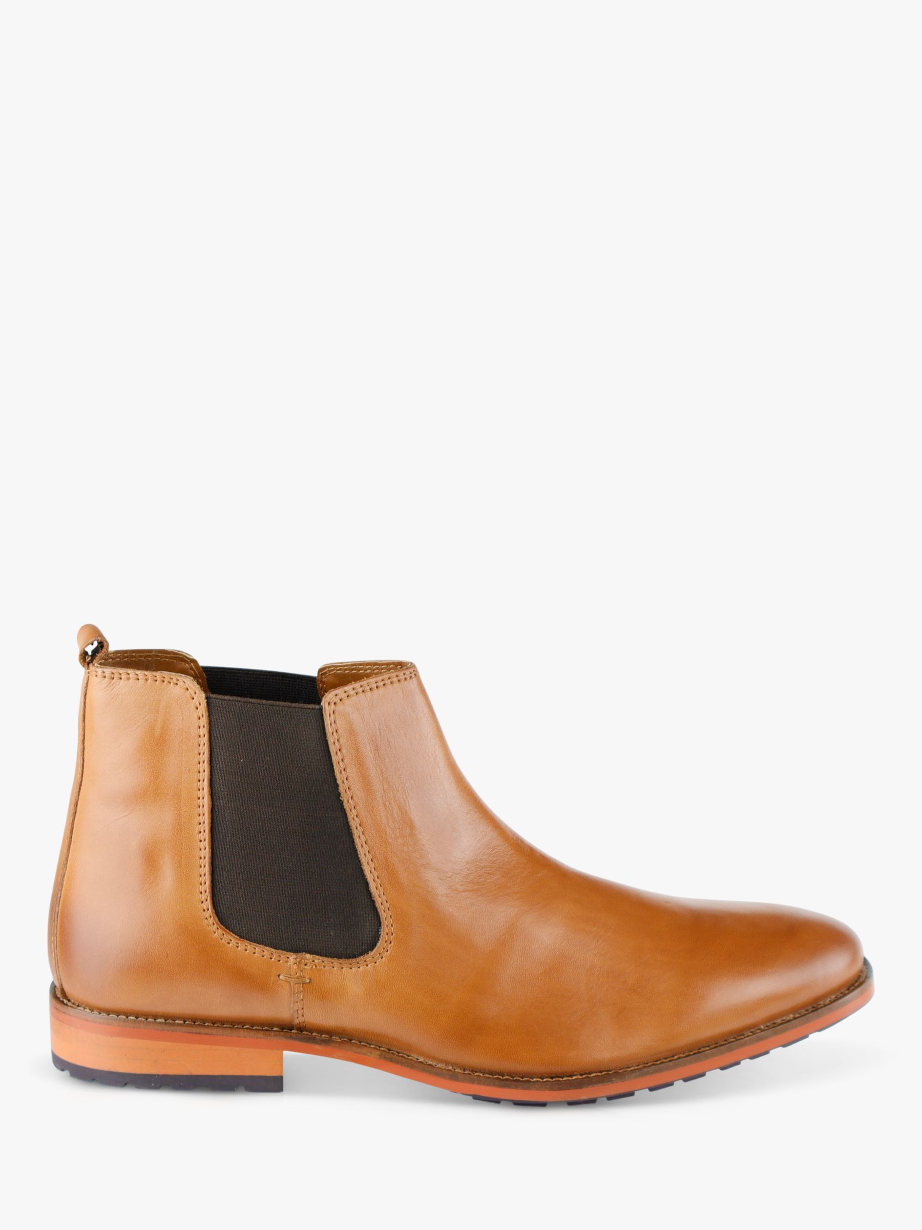 Silver Street London Argyll Leather Chelsea Boots, Tan, 7