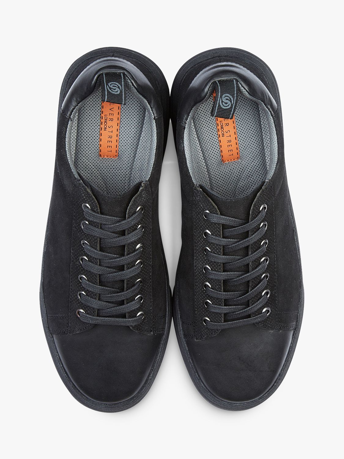 Buy Silver Street London Charterhouse Suede Trainers, Black Online at johnlewis.com