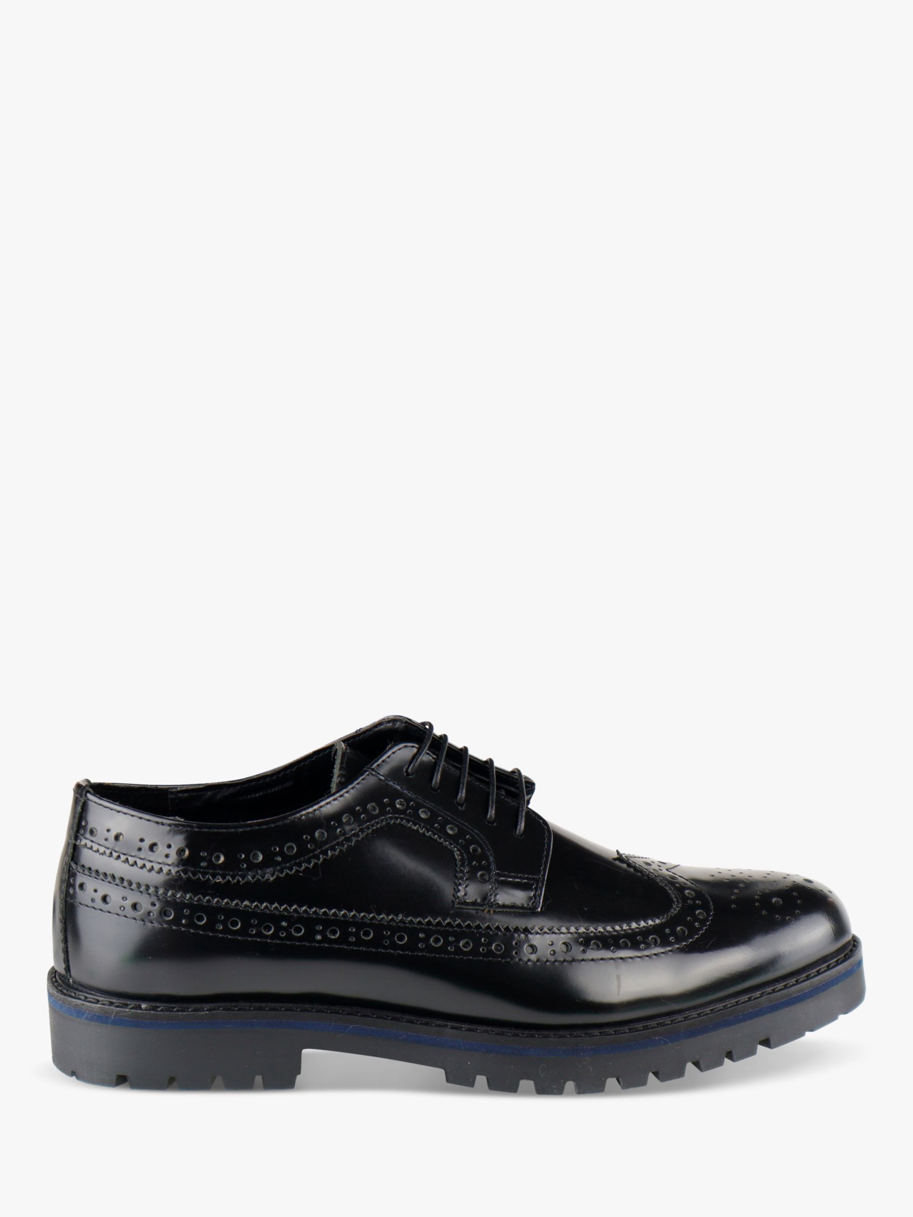 Silver Street London Croxley Leather Formal Brogue Shoes, Black, 7