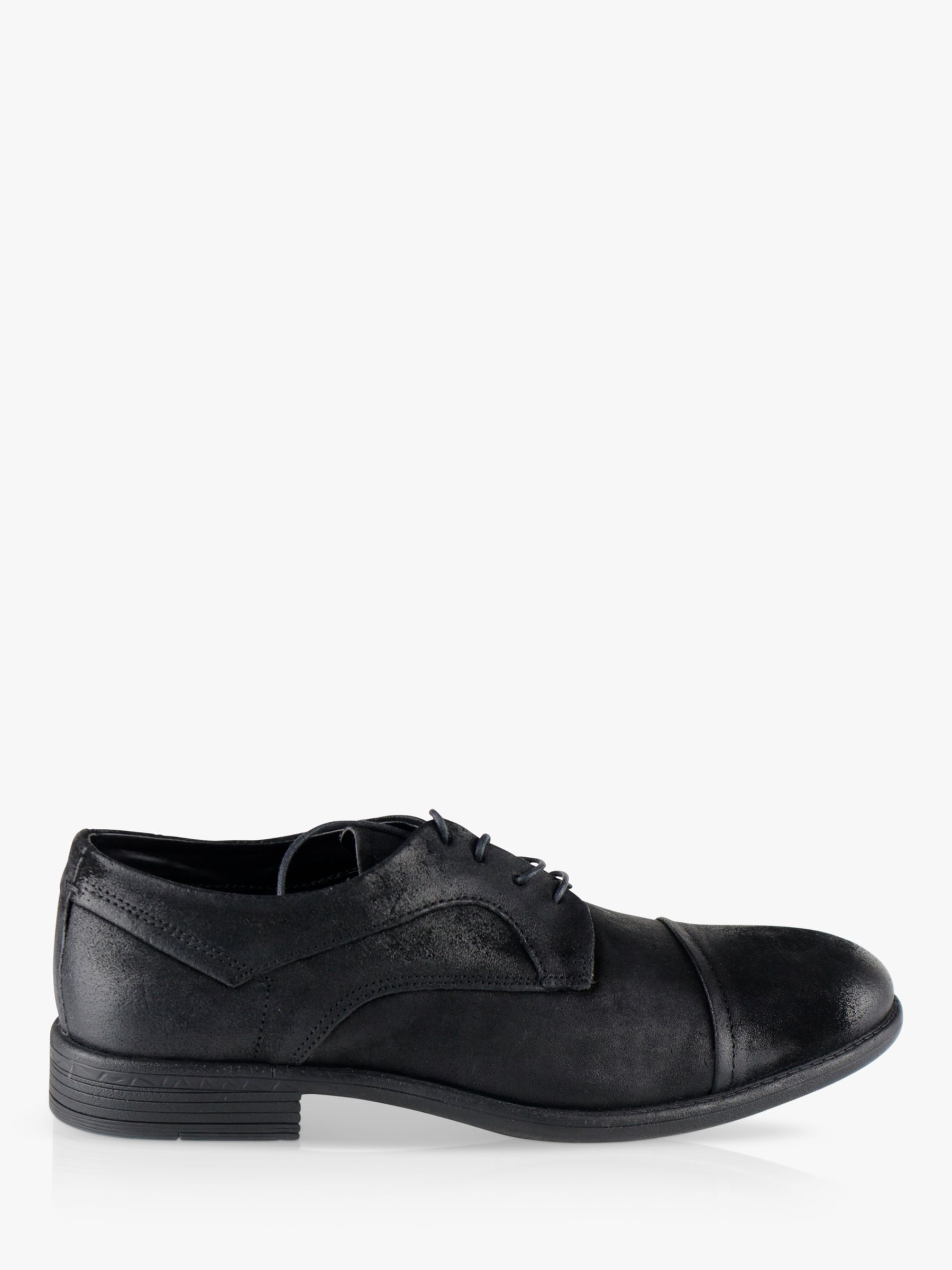 Silver Street London Baldrey Suede Derby Shoes, Black, 7