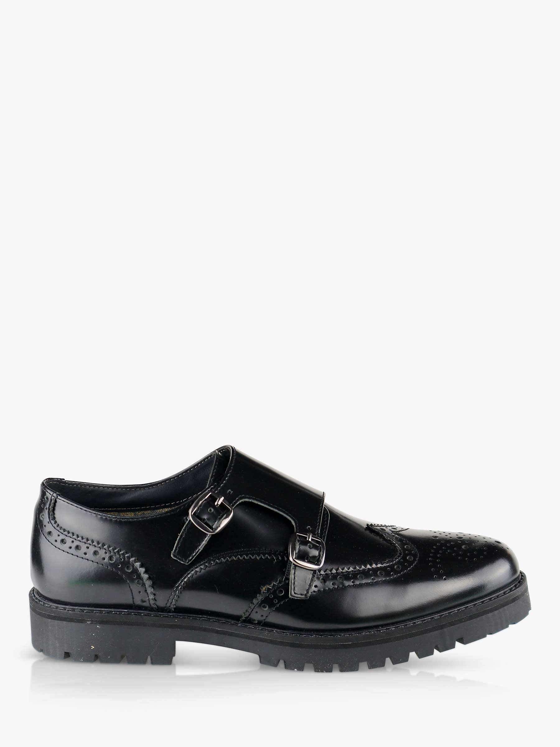 Buy Silver Street London Montreal Leather Strap Detail Formal Shoes, Black Online at johnlewis.com