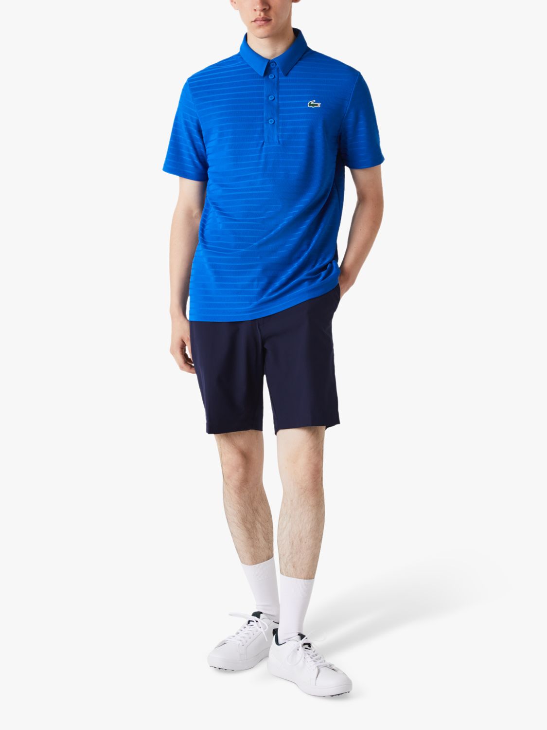 Lacoste Golf Stripe Textured Polo Shirt, K1q, S