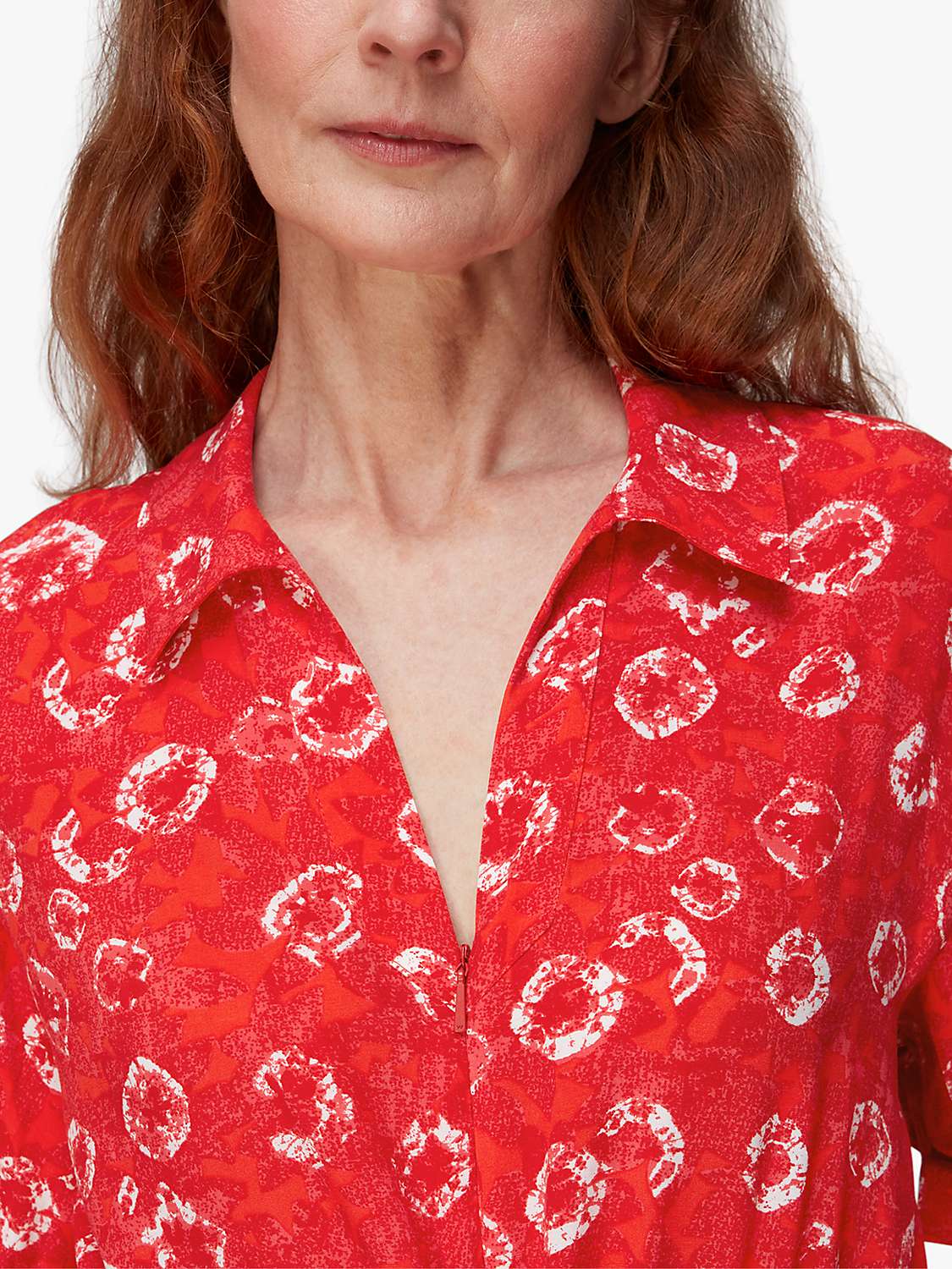 Buy Whistles Jenny Tie Dye Floral Jumpsuit, Red/Multi Online at johnlewis.com