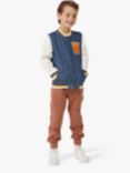 Cotton On Kids' Wild Child Letterman Jacket, Bondi Mid Blue