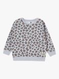 Cotton On Kids' Sage Animal Print Sweater, Grey Marble
