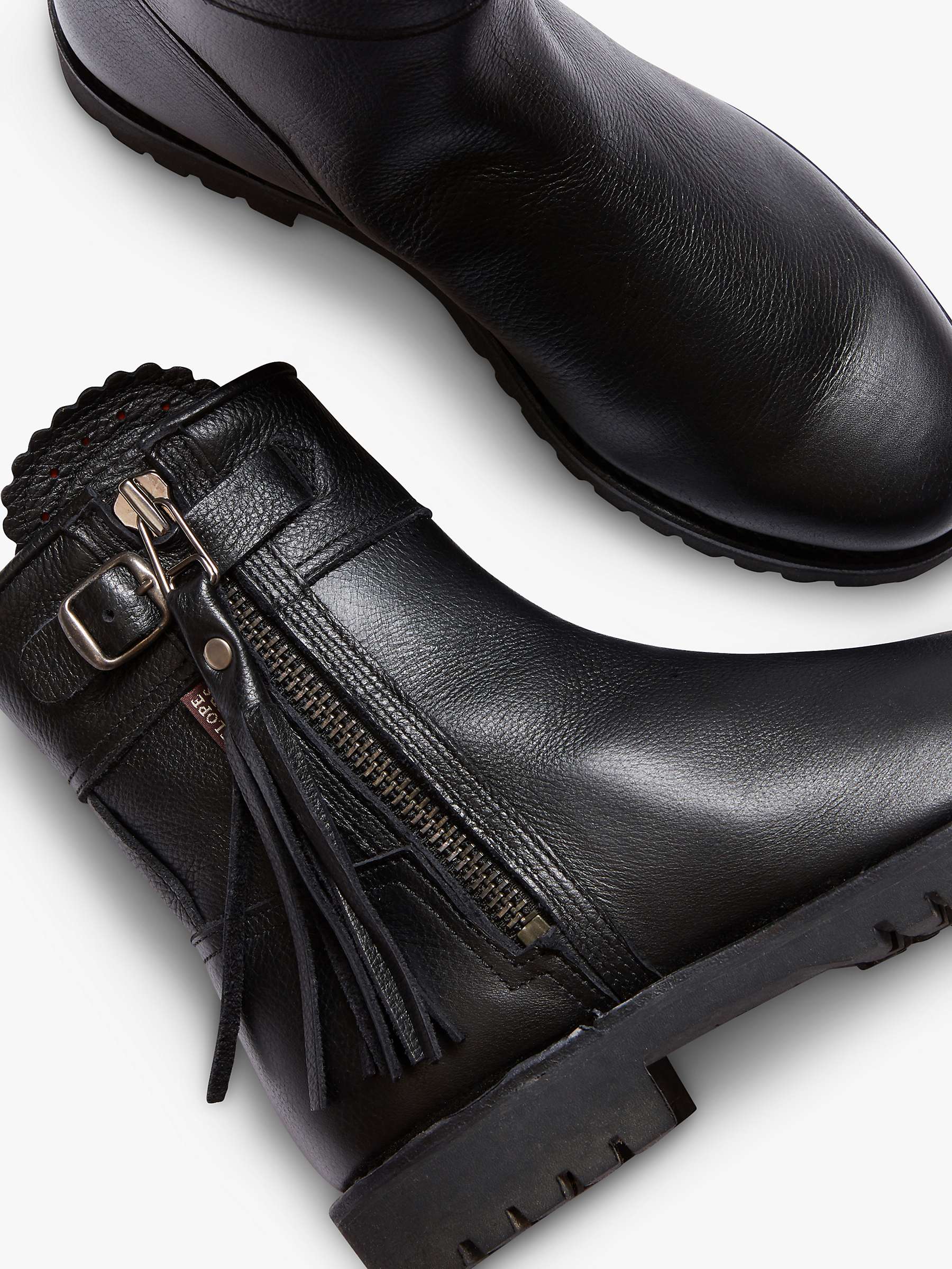 Buy Penelope Chilvers Leather Cropped Leather Tassel Boots, Black Online at johnlewis.com