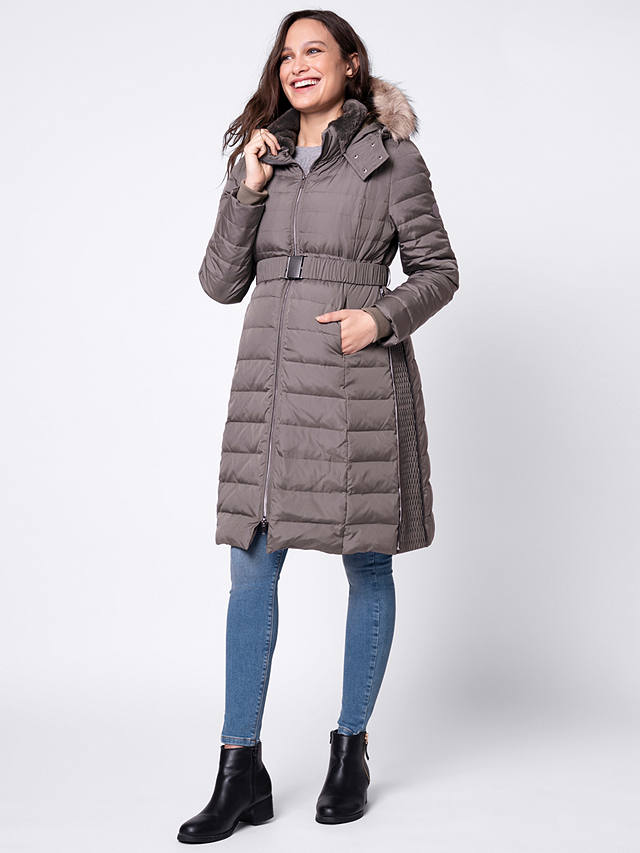 Seraphine Lily 3-in-1 Down Filled Maternity Coat, Taupe