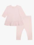Michael Kors Baby Signature Logo Print Dress & Leggings Set, Light Pink