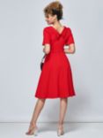 Jolie Moi Valencia Flared Dress, Red