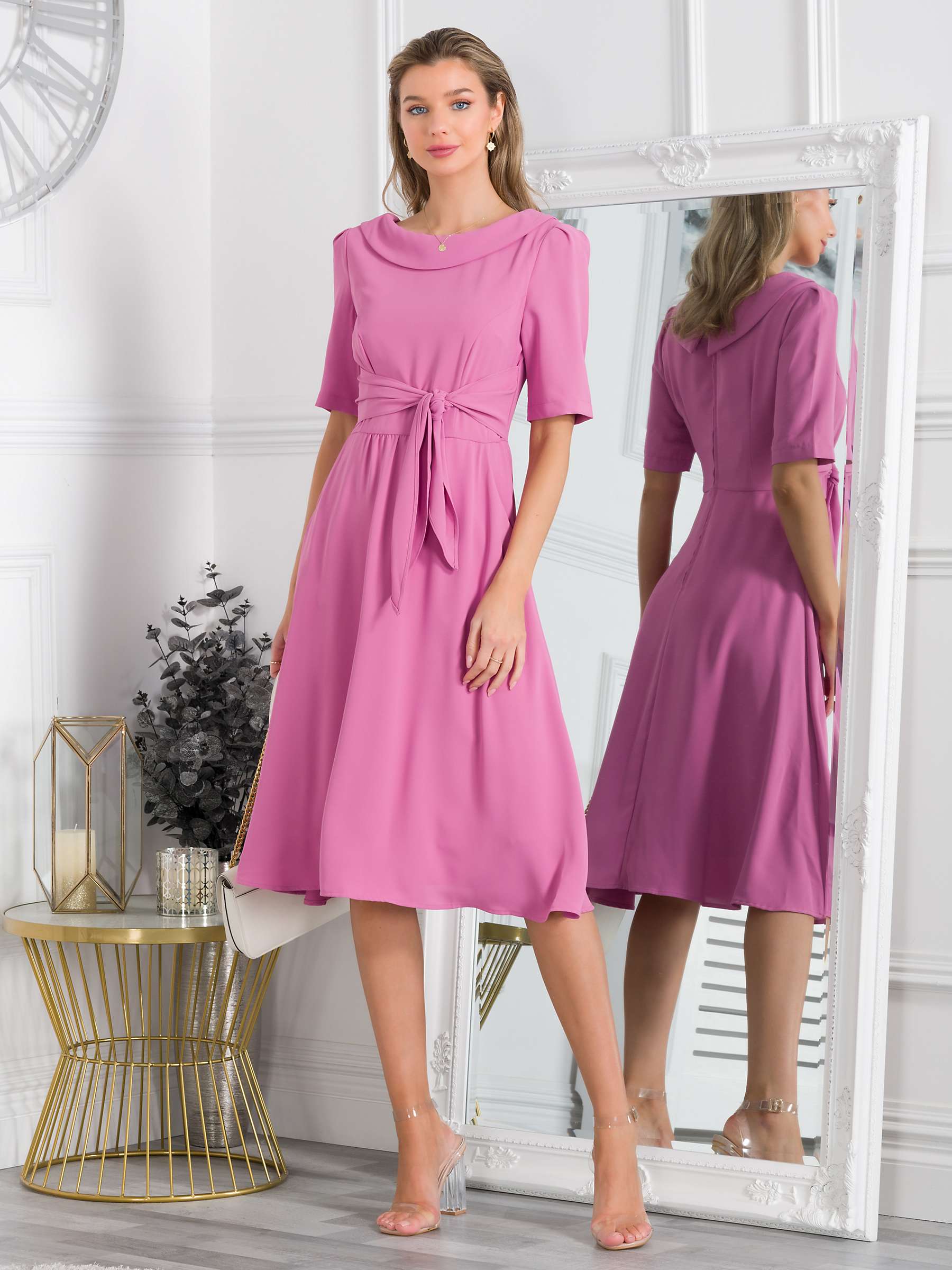 Buy Jolie Moi Gemma Belted Midi Dress Online at johnlewis.com
