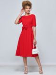 Jolie Moi Gemma Belted Midi Dress, Scarlet