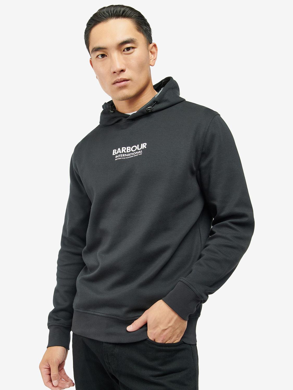 Barbour International Mission Hooded Sweatshirt, Black, S