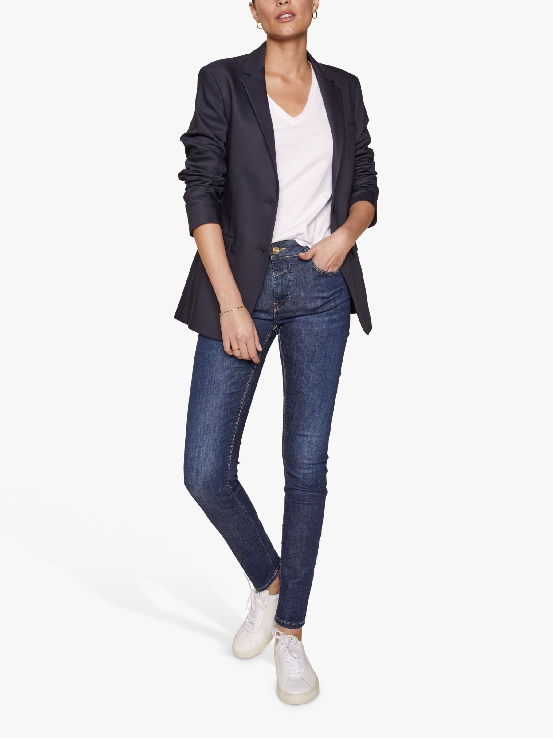 MOS MOSH Naomi Tailored Fit Jeans, Blue Denim at John Lewis & Partners