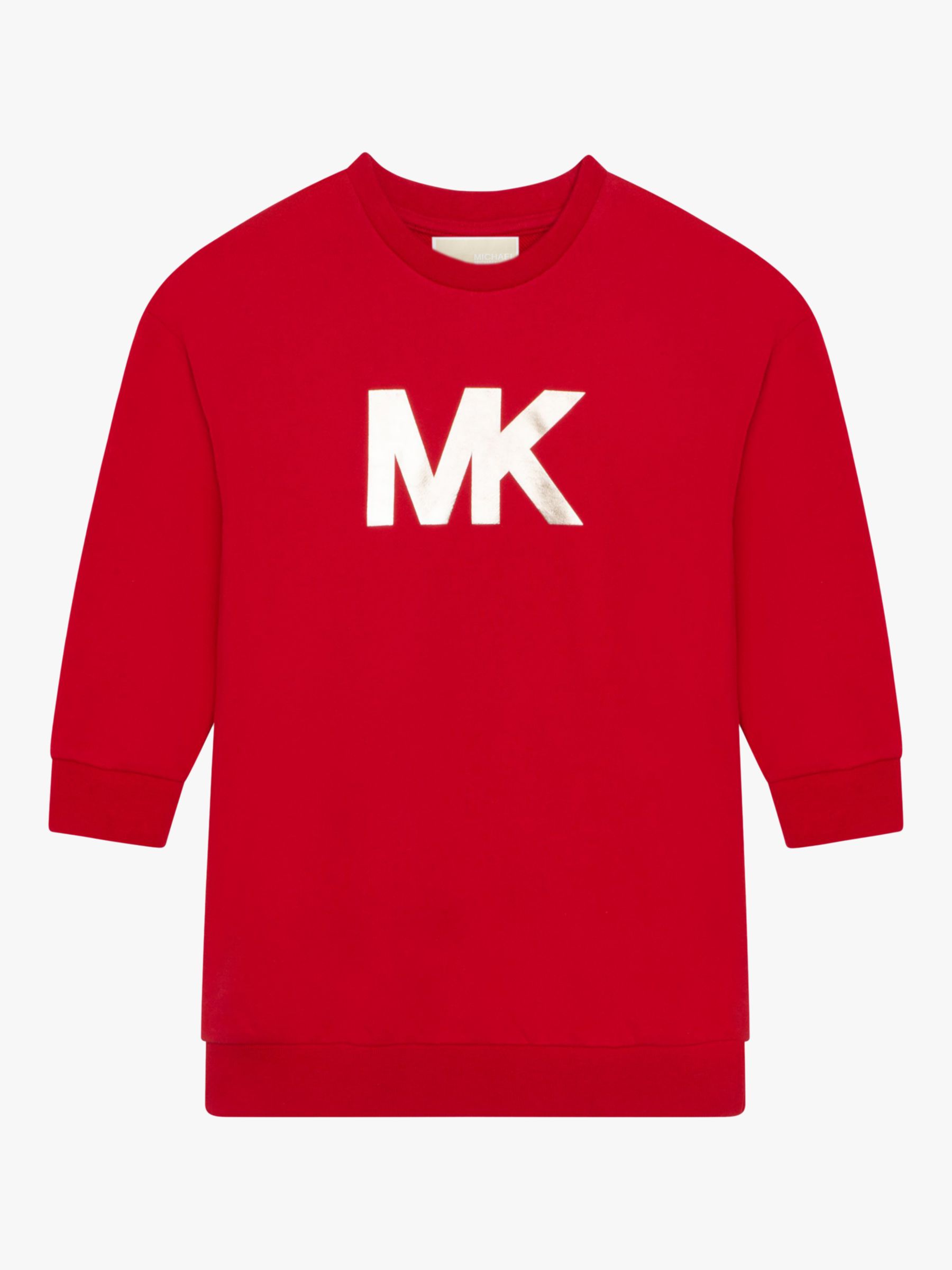Michael Kors Kids' Plain Logo Jumper Dress, Bright Red, 4 years