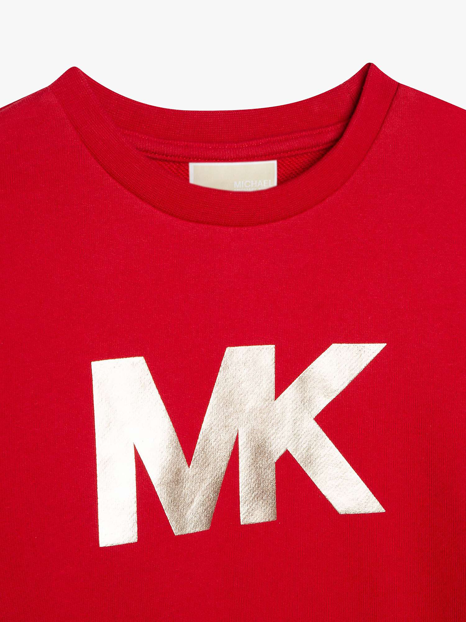 Buy Michael Kors Kids' Plain Logo Jumper Dress, Bright Red Online at johnlewis.com