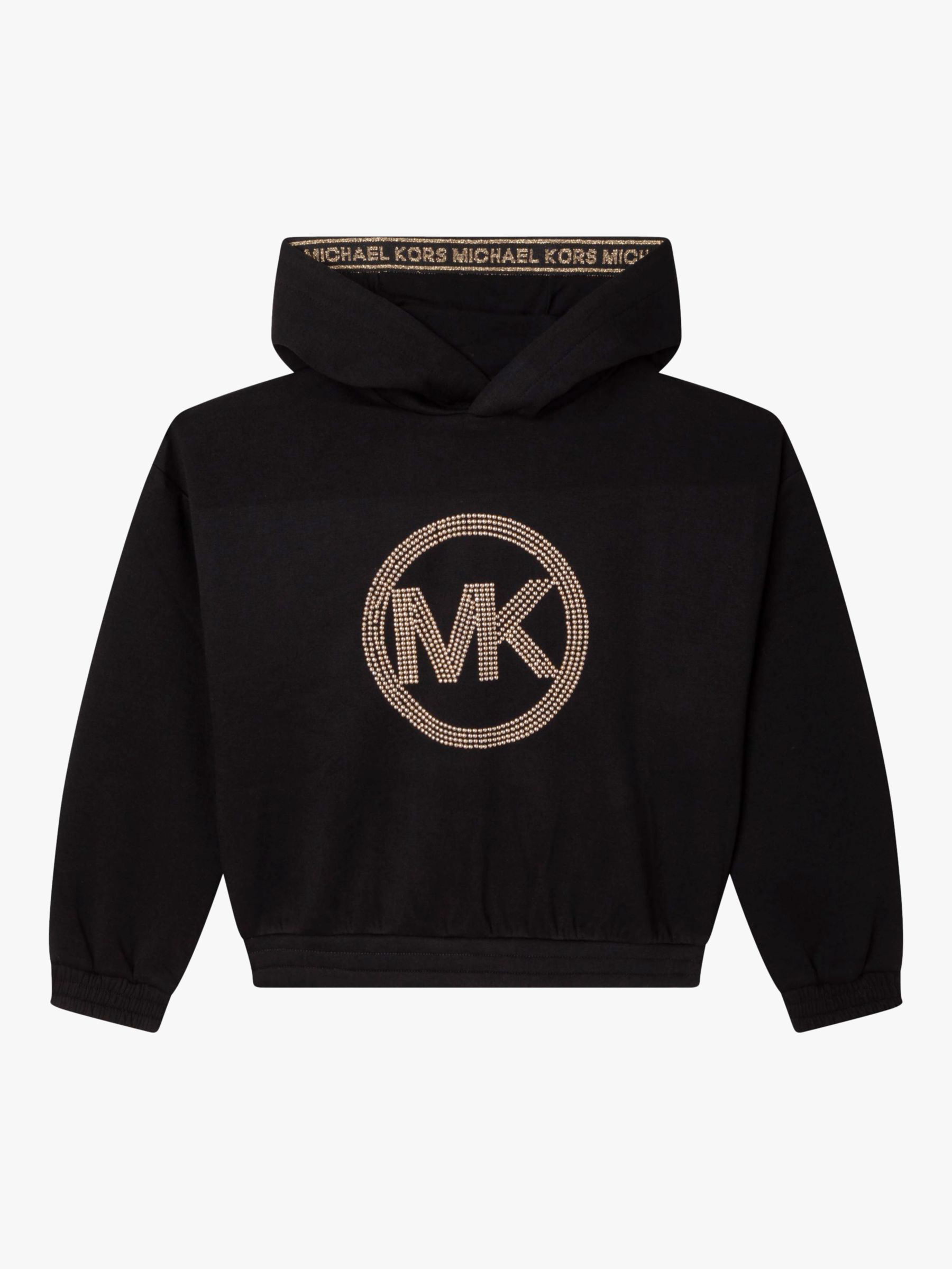 Michael Kors Kids' Stud Logo Hoodie, Black, 5 years