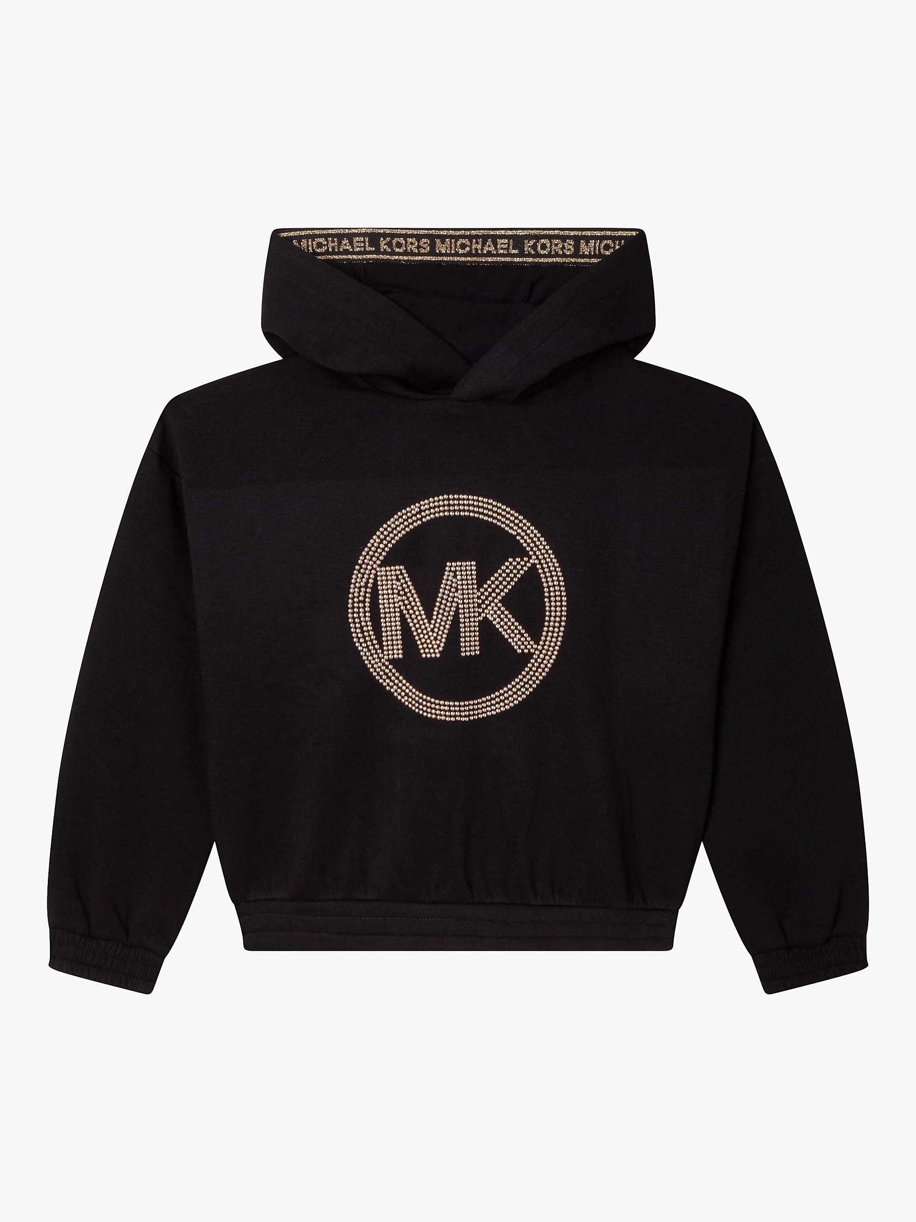 Buy Michael Kors Kids' Stud Logo Hoodie, Black Online at johnlewis.com