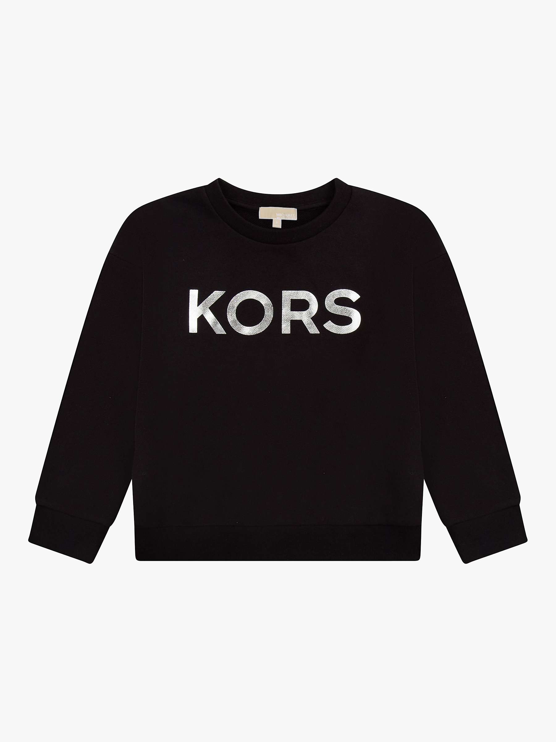 Buy Michael Kors Kids' KORS Metallic Logo Jumper, Black Online at johnlewis.com