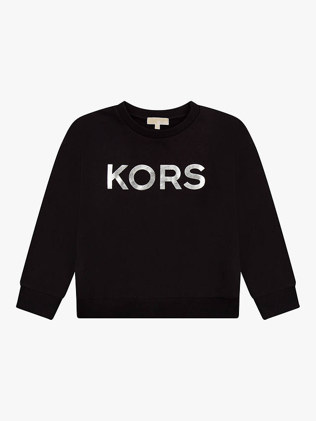 Michael Kors Kids' KORS Metallic Logo Jumper, Black