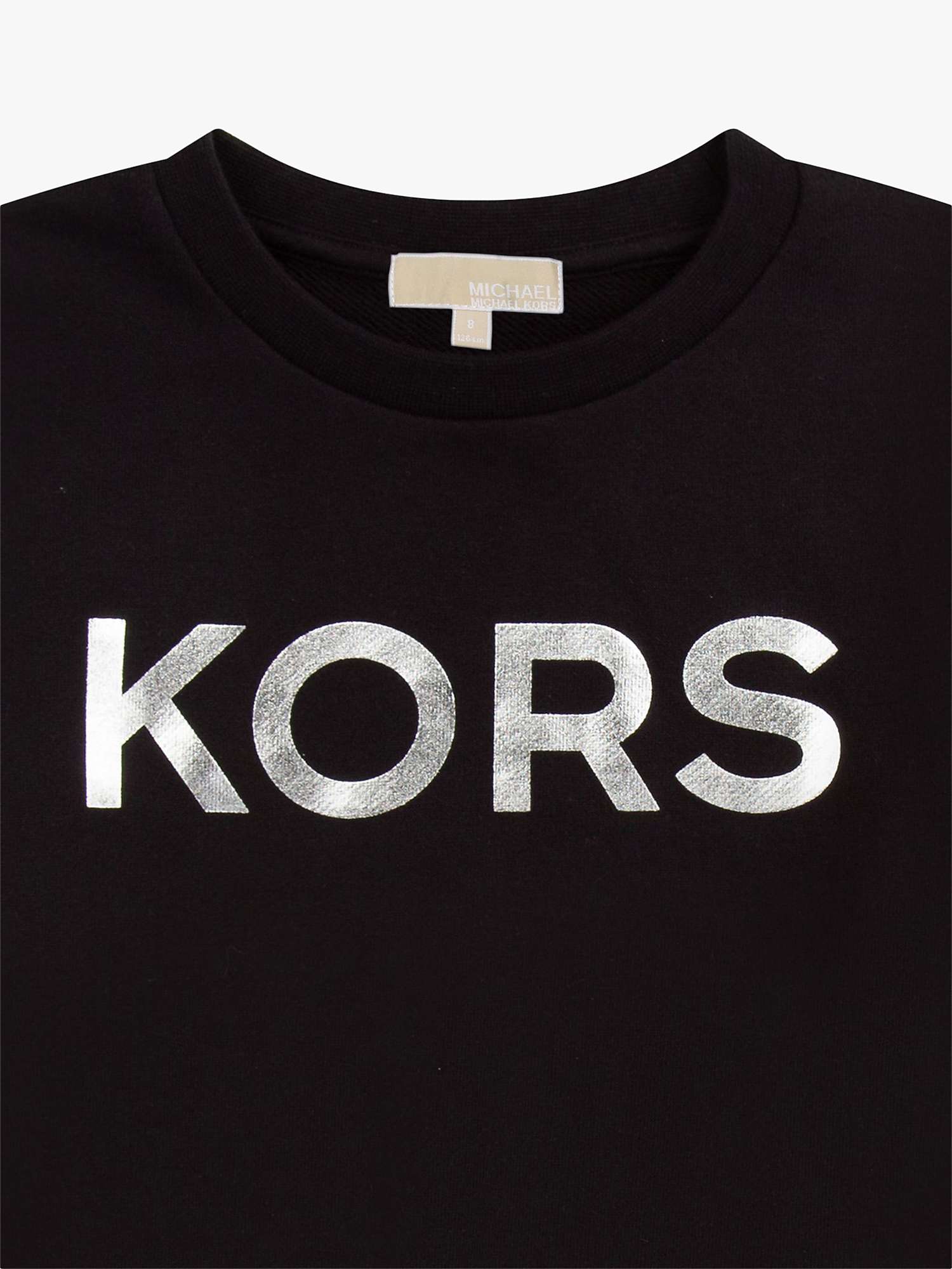 Buy Michael Kors Kids' KORS Metallic Logo Jumper, Black Online at johnlewis.com