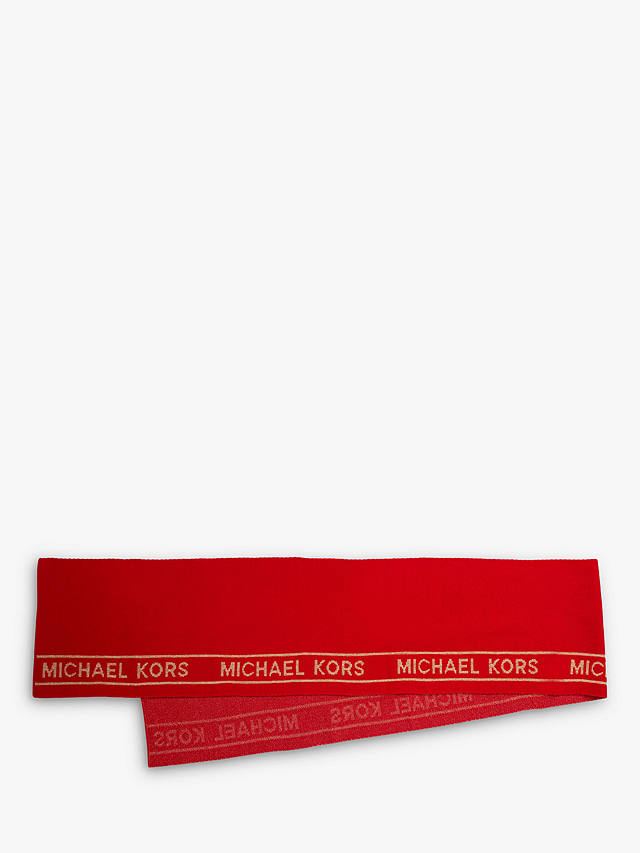 Michael Kors Kids' Logo Stripe Scarf, Bright Red
