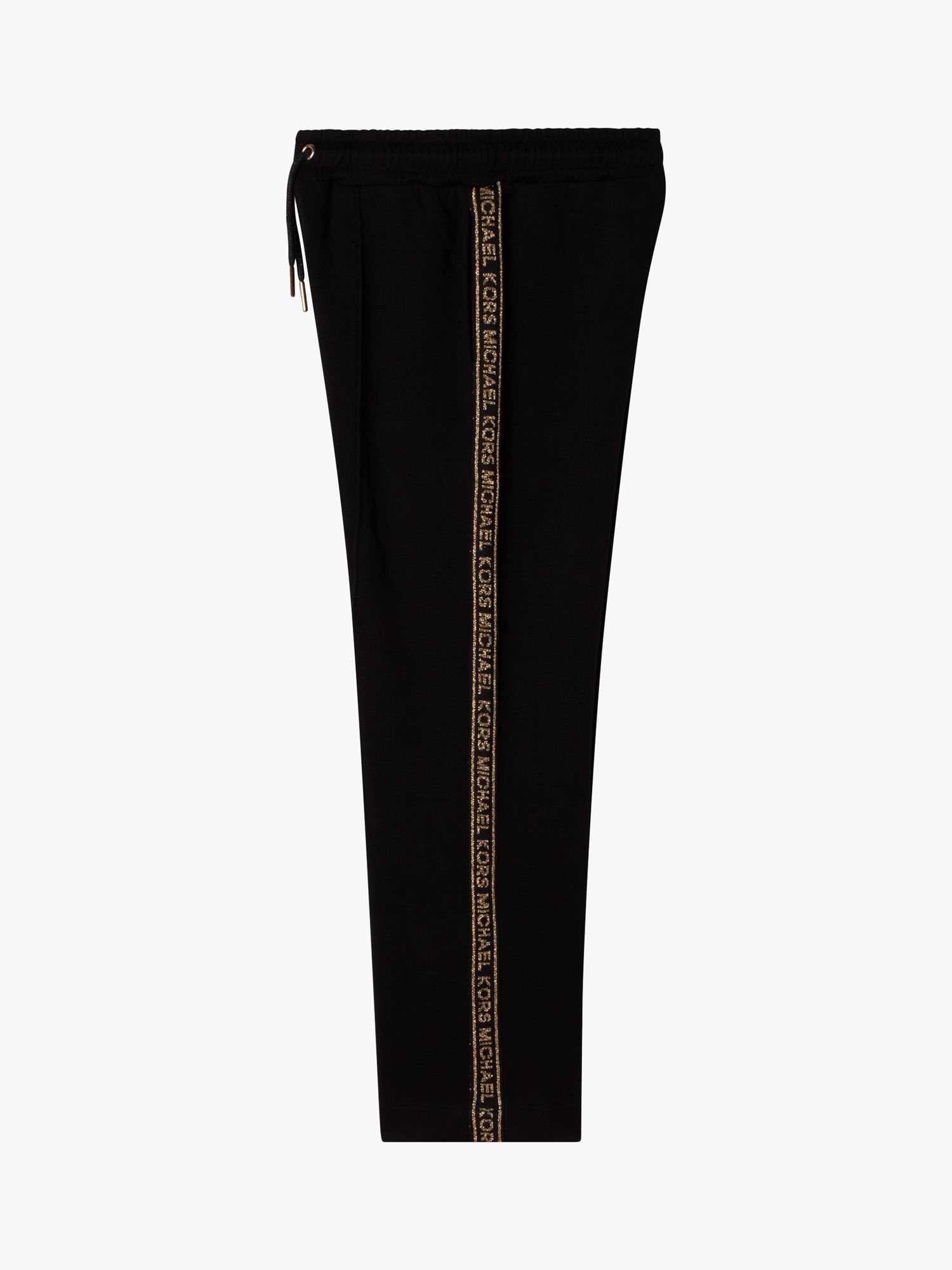 Buy Michael Kors Kids' Wide Leg Logo Stripe Jogging Bottoms, Black Online at johnlewis.com