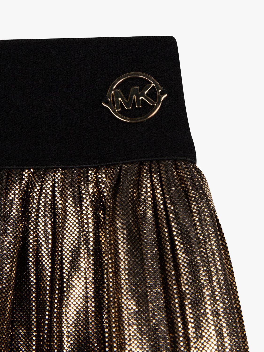 Michael Kors Kids' Metallic Pleated Mini Skirt, Gold, 4 years