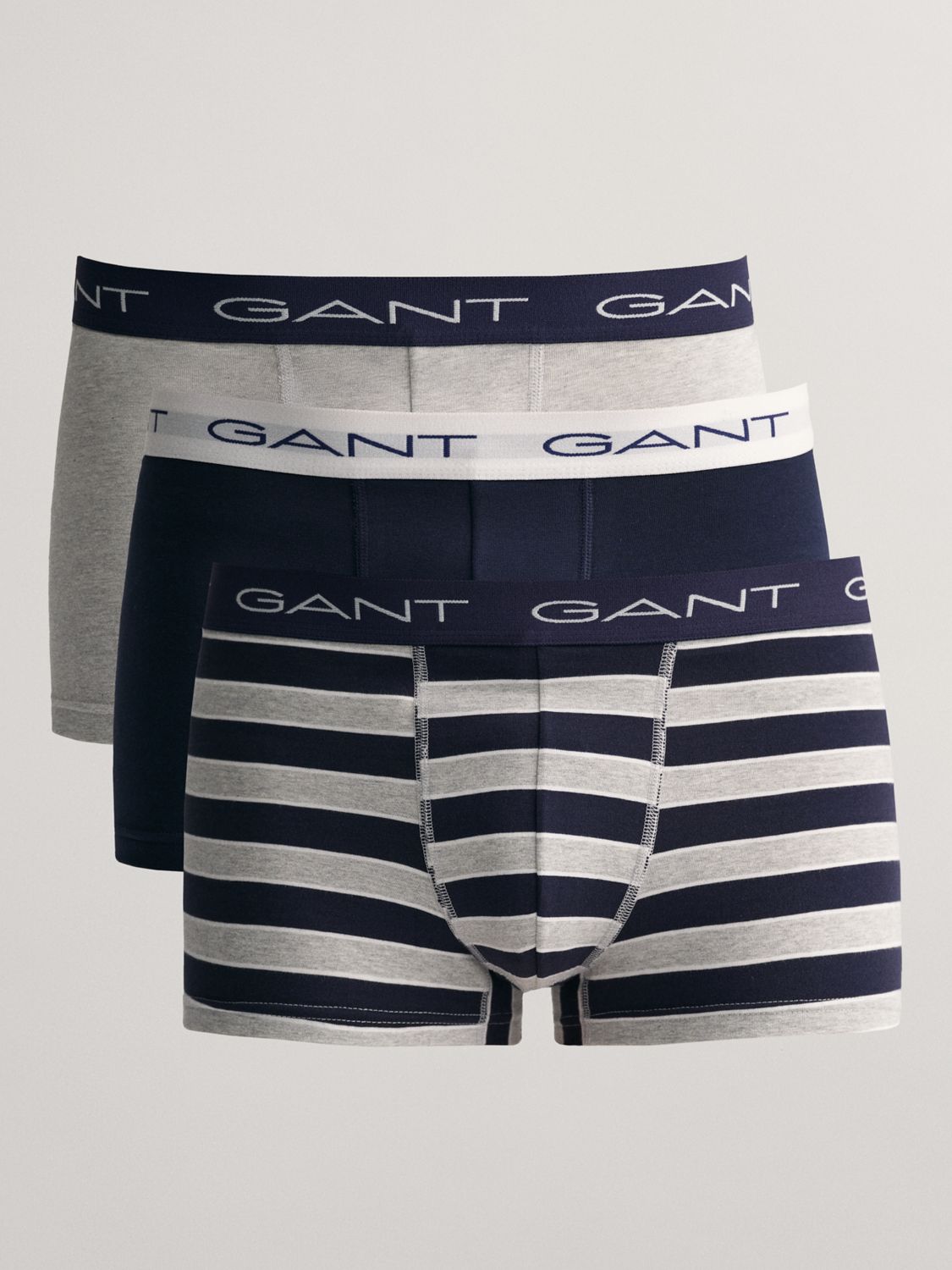 Mens Underwear GANT Underwear GANT Cotton 3-pack Basic Trunks in Blue for Men Save 9% 