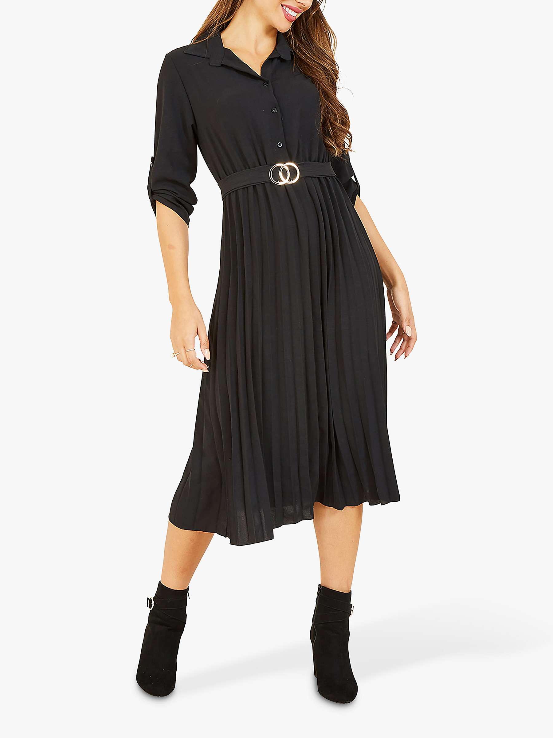 Buy Mela London Pleated Midi Shirt Dress Online at johnlewis.com