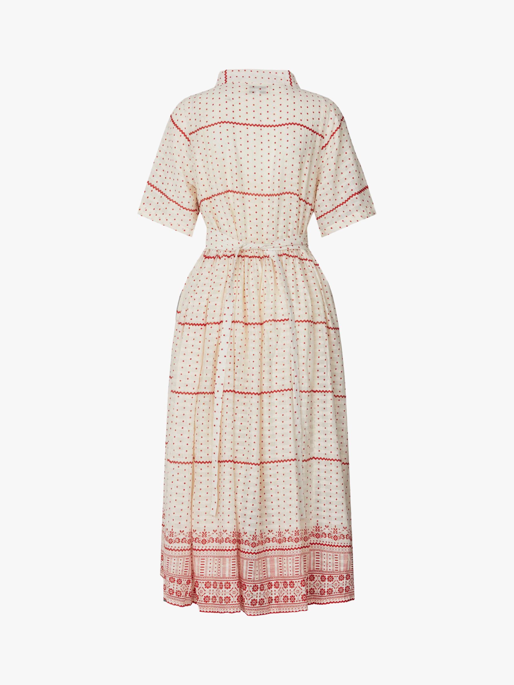 Lollys Laundry Sumia Dot Print Midi Dress, White/Multi at John Lewis ...