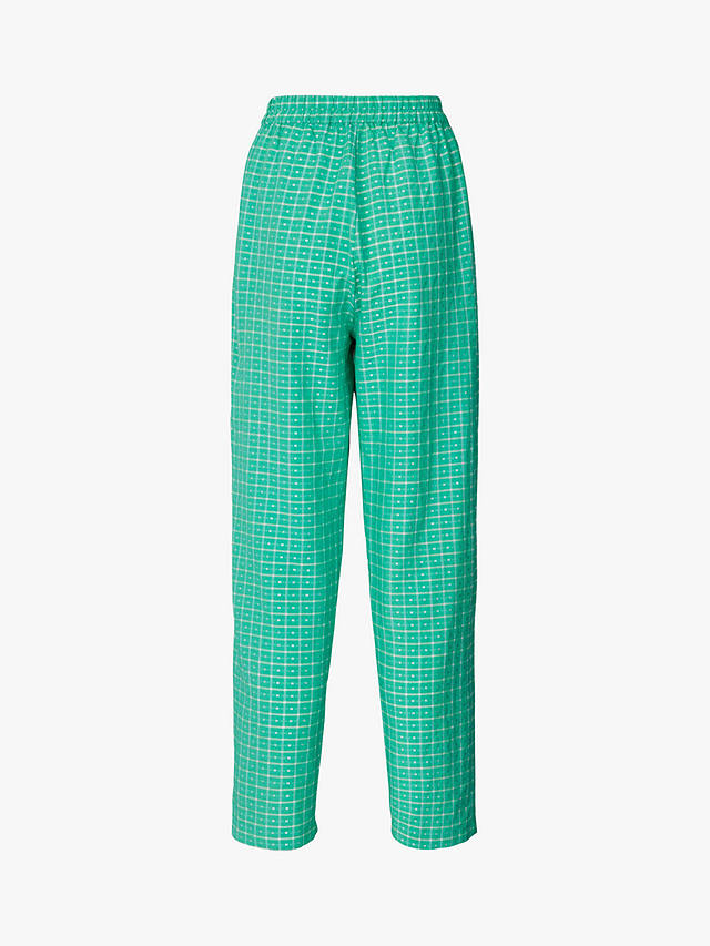 Lollys Laundry Bill Check Print Trousers, Green