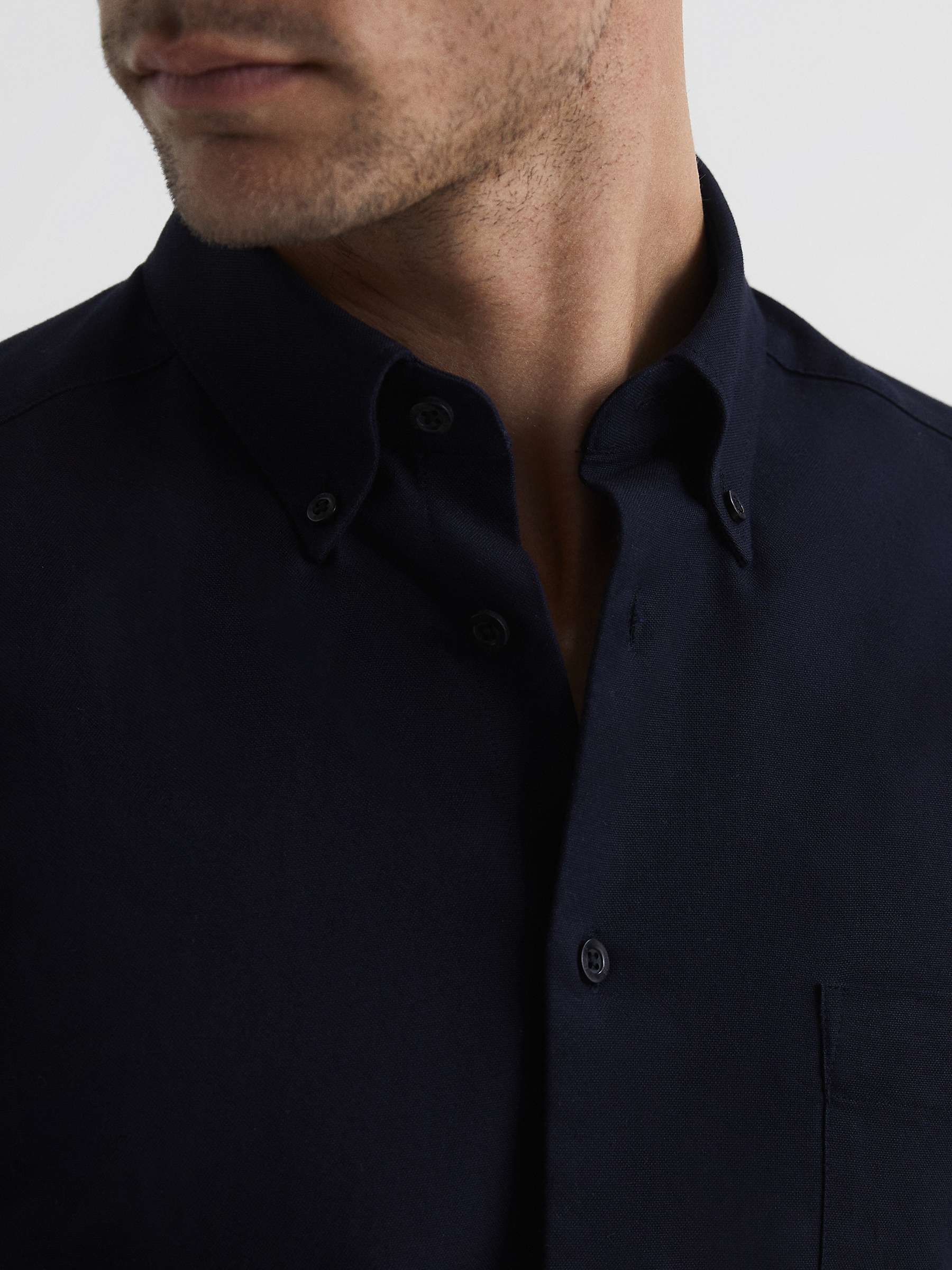 Buy Reiss Greenwich Casual Oxford Shirt, Navy Online at johnlewis.com