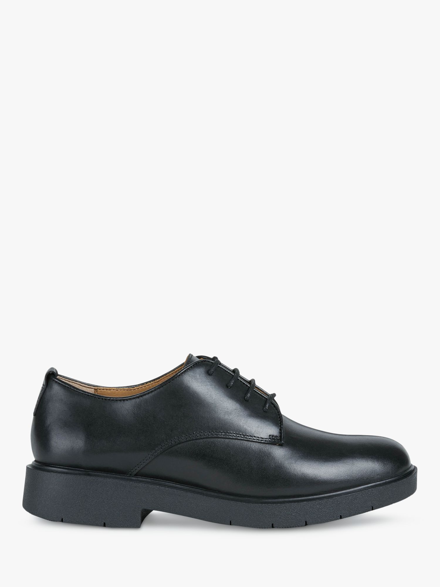 Geox D Spherica EC1 Leather Derby Shoes, Black, 3